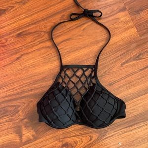🌿Black halter bikini top